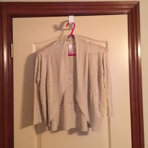 Tan 3/4 sleeve lightweight cardigan